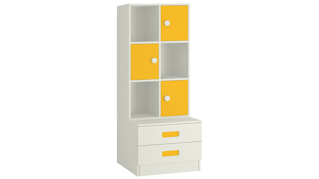 Adona Camila Kids Bookshelf-cum-Hutch Storage Cabinet with 2 Drawers