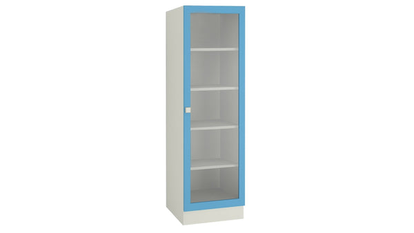 Adona Celestia Bookshelf w/Toughened Glass Azure Blue