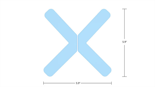 Adona X Shaped Large Kids Wardrobe Handles (1 Set - 2 Halves)