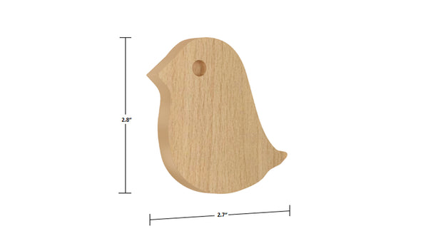 Adona Bird Shaped Kids Cabinet and Drawer Knobs - Set of 4 (2 Pairs)