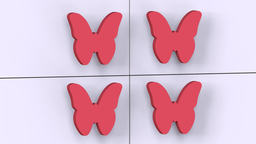 Adona Butterfly Shaped Cabinet and Drawer Knobs - Set of 4 Knobs