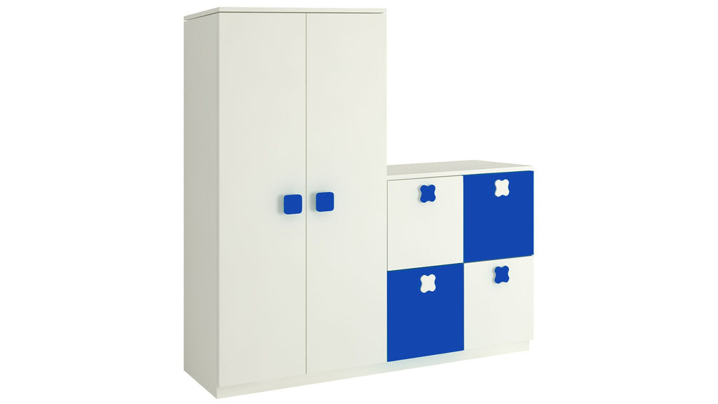 Adona Ellora Ivory Kids Double Door Storage-cum-Bookshelf