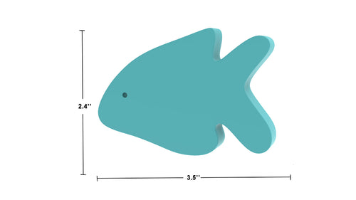 Adona Fish Shaped Kids Cabinet and Drawer Knobs - Set of 4 (2 Pairs)