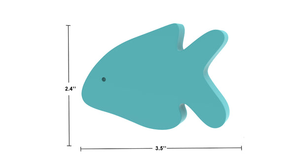 Adona Fish Shaped Kids Cabinet and Drawer Knobs - Set of 4 (2 Pairs)