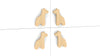 Adona Giraffe Shaped Kids Cabinet and Drawer Knobs - Set of 4 (2 Pairs)