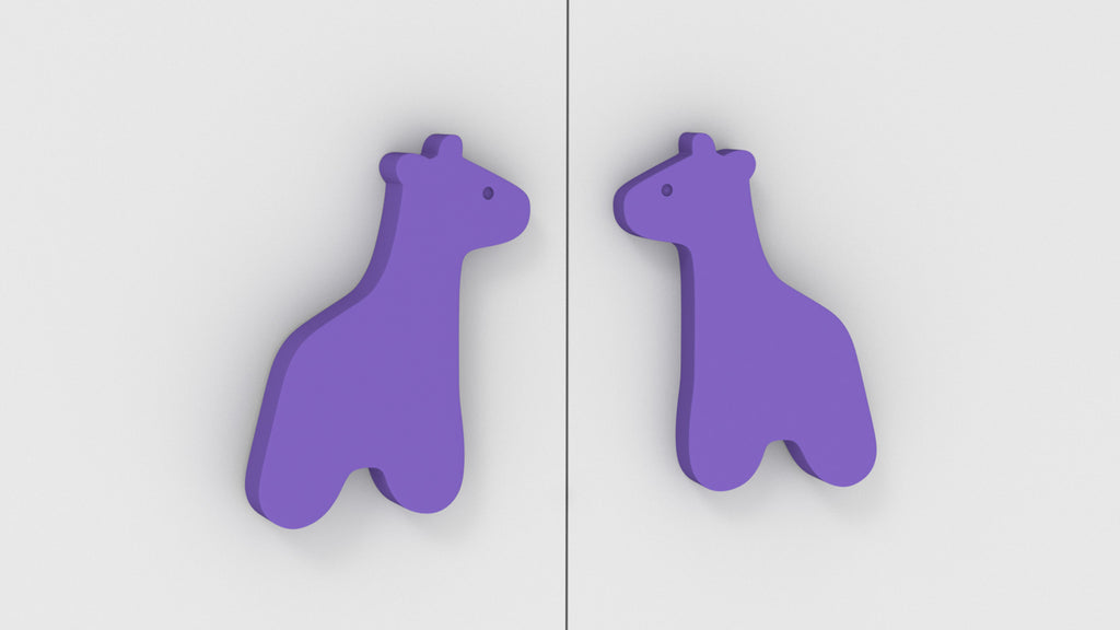 Adona Giraffe Shaped Large Kids Wardrobe Handles - Set of 2 (1 Pair)