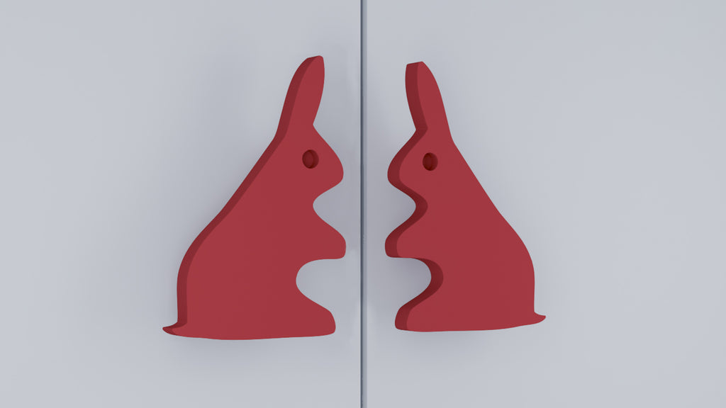 Adona Kangaroo Shaped Large Kids Wardrobe Handles - Set of 2 (1 Pair)