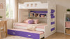 Adona Odessa Bunk Bed with 4 Ft Lower Bed, Pull Out Trundle, Shelves and Both Side Ladder