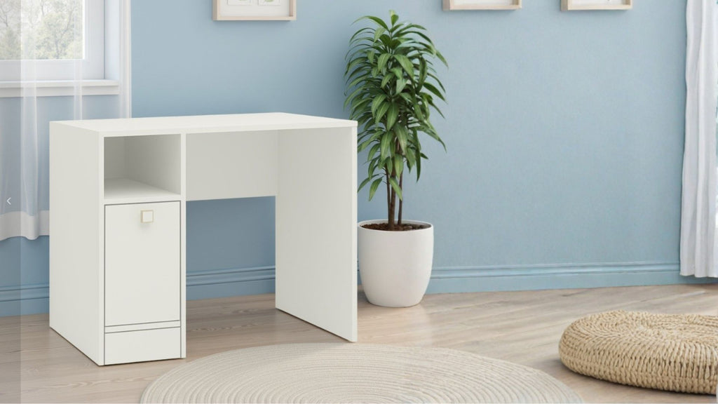 Adona Sonoma Study Desk with Shuttered Cabinet and Open Shelf