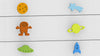 Adona Space Theme Shaped Kids Cabinet and Drawer Knobs - Set of 6 Pieces