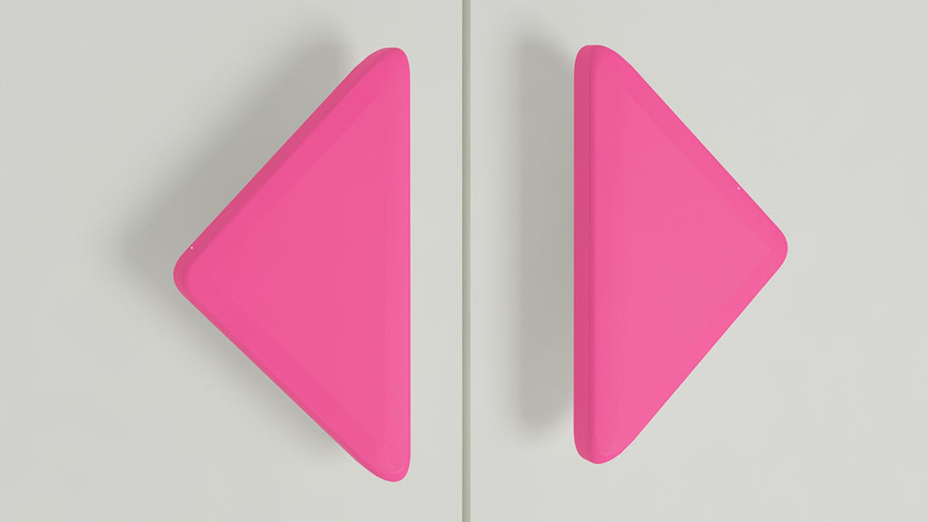 Adona Triangle Shaped Beveled Wardrobe Handles - Set of 2