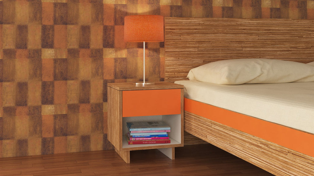 Adona Adonica Fusion Bedside Table w/Drawer in Plywood