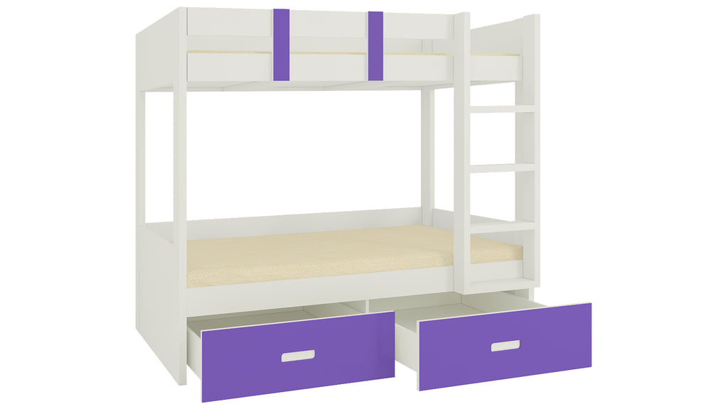 Adona Adonica Twin Bunkbed Right Ladder w/2 Drawers