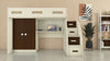 Adona Bonita Light Wood Loft Bunkbed w/Storage Steps, Study Desk And Wardrobe w/Square Handles