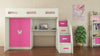Adona Bonita Light Wood Loft Bunkbed w/Storage Steps, Study Desk And Wardrobe w/Butterfly Handle