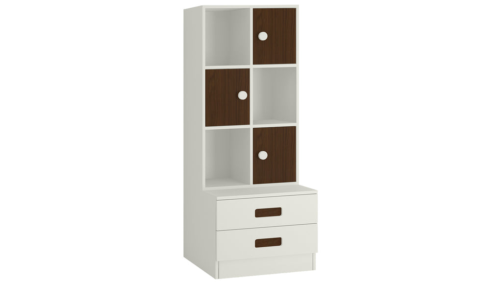 Adona Camila Kids Bookshelf-cum-Hutch Storage Cabinet with 2 Drawers