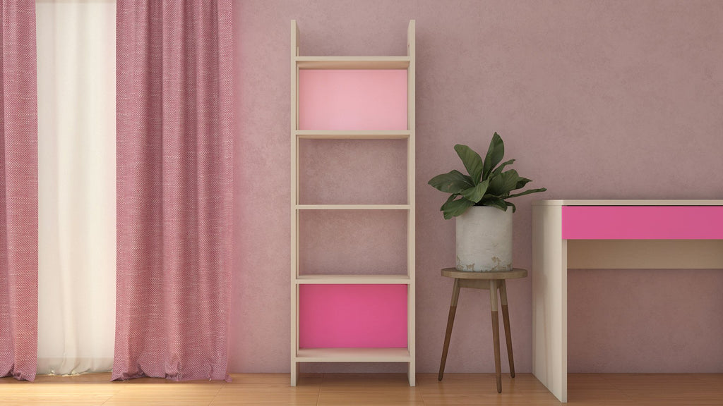 Adona Carina Bookshelf-cum-Display Unit English Pink - Barbie Pink