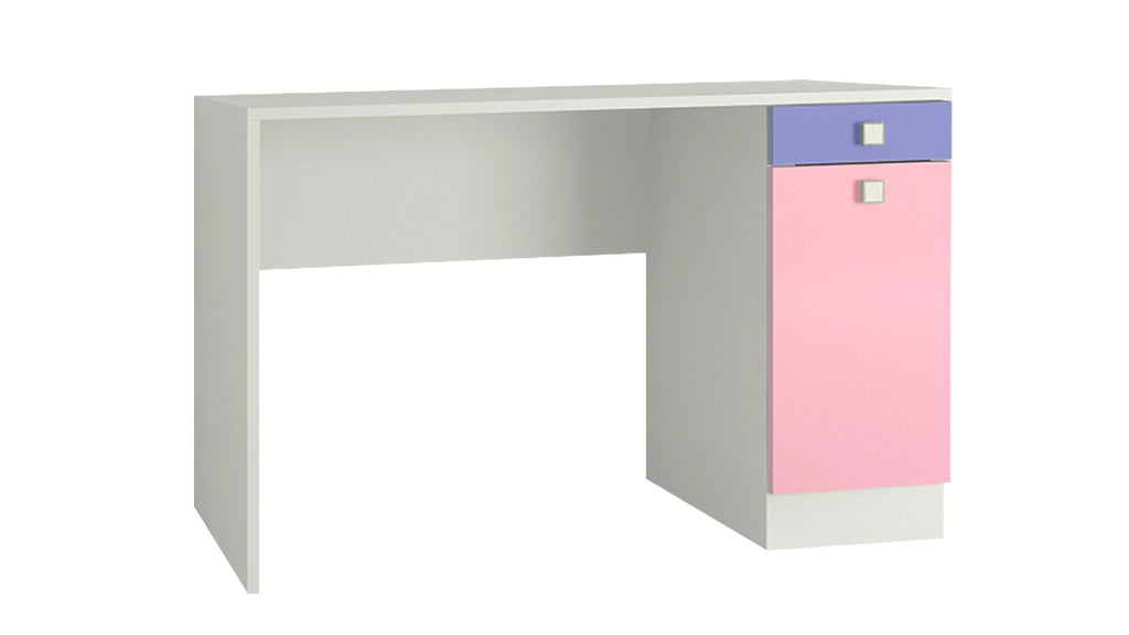Adona Celestia Kids Study Desk w/Cabinet and Drawer English Pink Persian Lilac