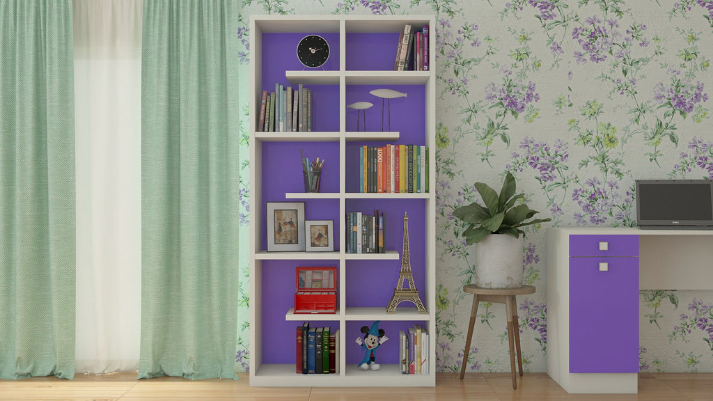 Adona Cordoba Large Bookshelf-cum-Storage Cabinet Lavender Purple