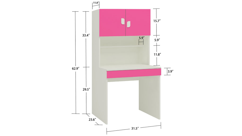 Kids study sale table size