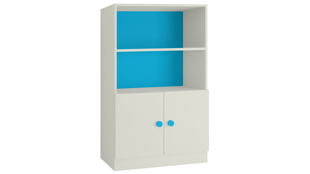 Adona Credenza Large Storage-Cum-Bookshelf Azure Blue