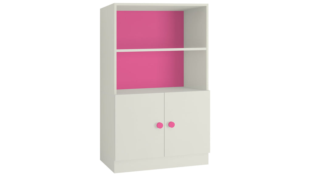 Adona Credenza Large Storage-Cum-Bookshelf Barbie Pink