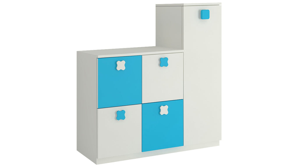 Adona Ellora Kids Storage-cum-Bookshelf Ivory Azure Blue