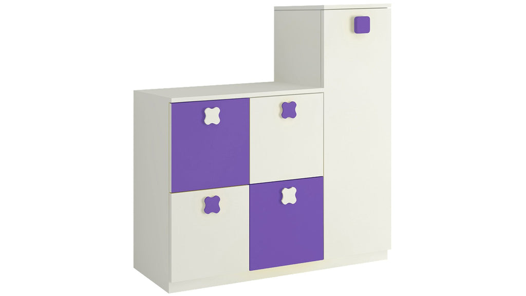 Adona Ellora Kids Storage-cum-Bookshelf Ivory Lavender Purple
