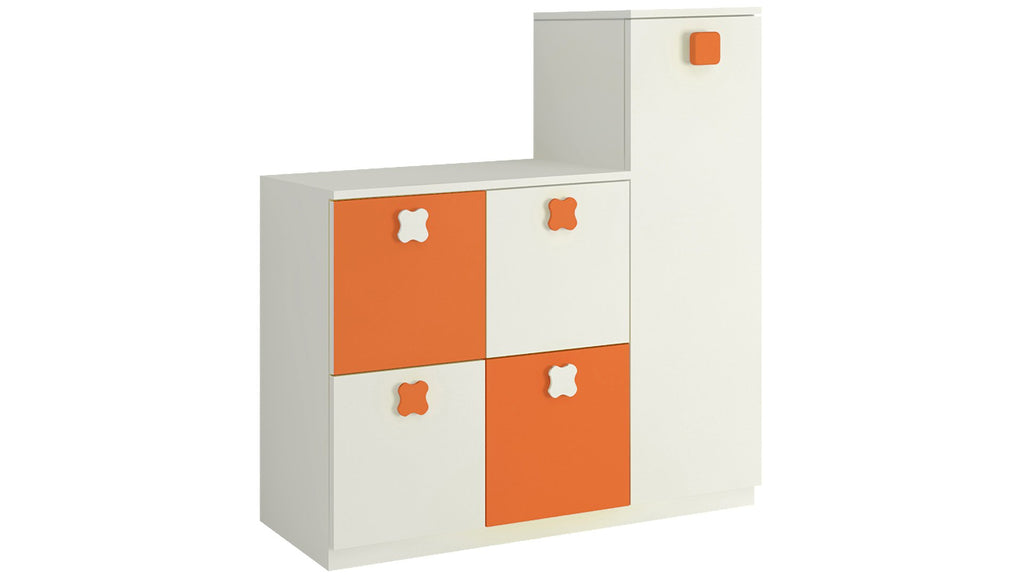 Adona Ellora Kids Storage-cum-Bookshelf Ivory Light Orange