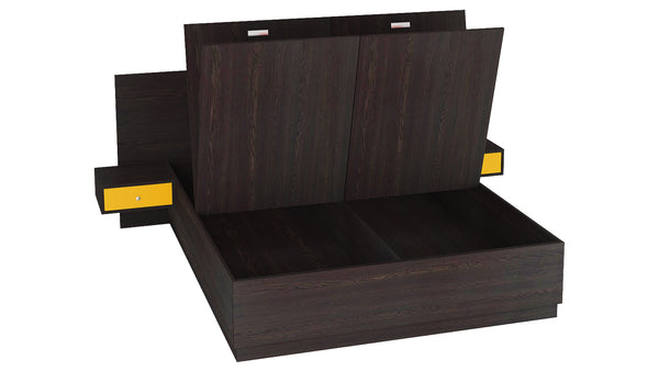 Adona Evita Queen Bed w/Box Storage and Inbuilt Bedsides w/Drawers