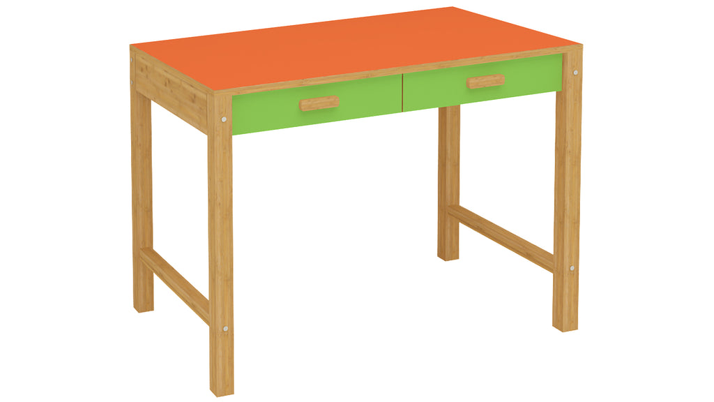 Adona Exotica Kids Solid Wood Study Desk with Drawers and Wooden Handles