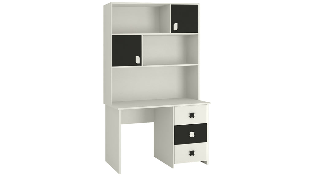 Adona Flora Study Desk-cum-Bookshelf w/Drawers