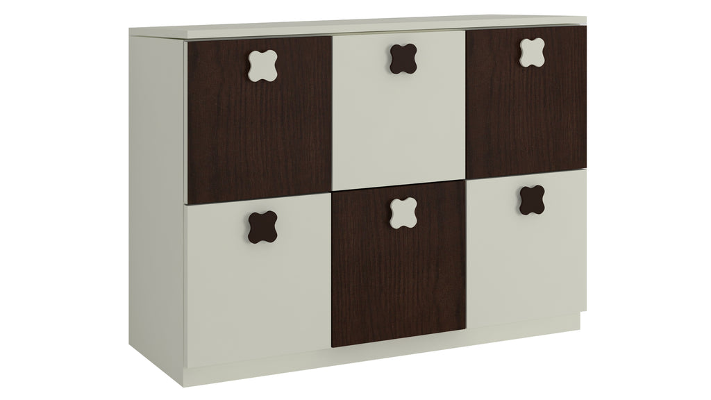 Adona Floral Kids Storage Cabinet with Flower Shaped Knobs