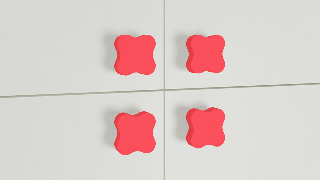 Adona Flower Shaped Cabinet and Drawer Knobs - Set of 4