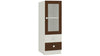 Adona Minerva Bookshelf-cum-Storage Cabinet with Glass Shutter and 2 Drawers