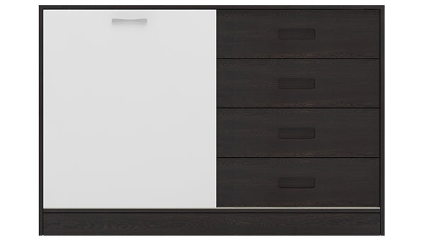 Adona Modena Sideboard-cum-Crockery Cabinet with Sliding Shutter and 4 Drawers