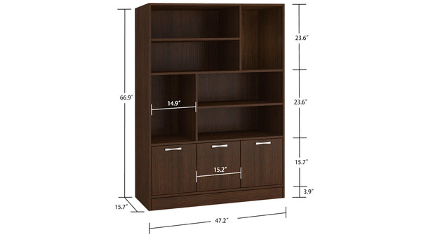 Adona Montana Bookshelf-cum-Display Cabinet Tawny Cambric – Adona Woods