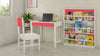 Adona Mystica Kids Study Set with Desk Teak Wood Chair and Bookshelf with Wooden Retainers
