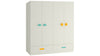 Adona Palencia 4-Door Kids Wardrobe with 4 Drawers Cloud and Star Handles