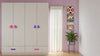 Adona Palencia 4-Door Kids Wardrobe with 4 Drawers Duck and Rabbit Handles