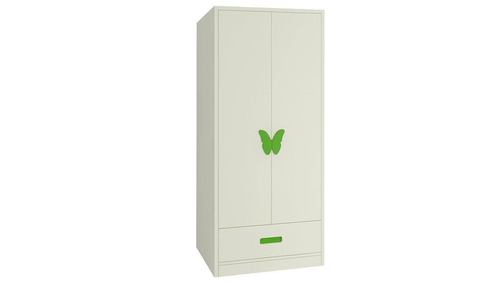 Adona Palencia Wardrobe w/Drawer and Butterfly Handles Verdant Green