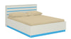 Adona Paloma Kids Queen Bed with Slatted Dual-Color Headboard and Box Storage