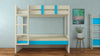 Adona Primera Twin Bunk Bed Left Ladder Light Wood-Grain Finish
