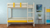 Adona Primera Twin Bunk Bed Right Ladder Light Wood-Grain Finish