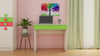 Adona Primera Kids Study Desk with Drawer Light Wood-Grain Finish