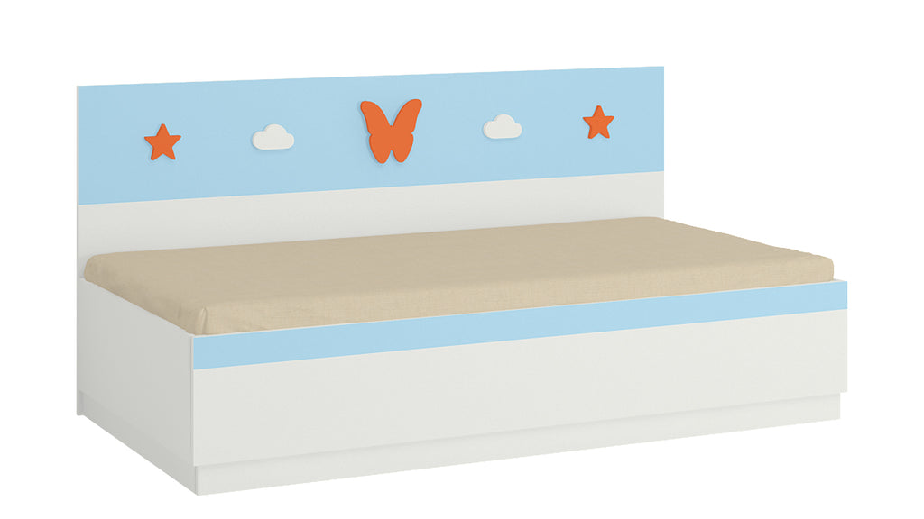 Adona Renata Kids Single Daybed with Box Storage and Wooden Decals