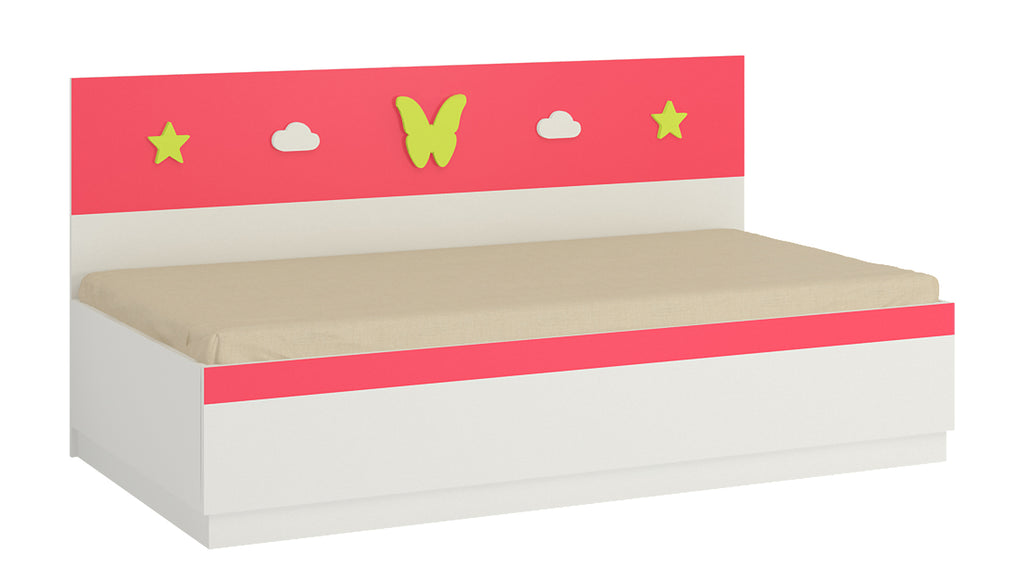 Adona Renata Kids Single Daybed with Box Storage and Wooden Decals