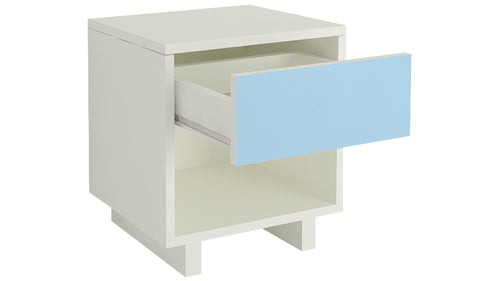 Adona Riga Kids Bedside Table with Handle-Less Drawer and Open Shelf