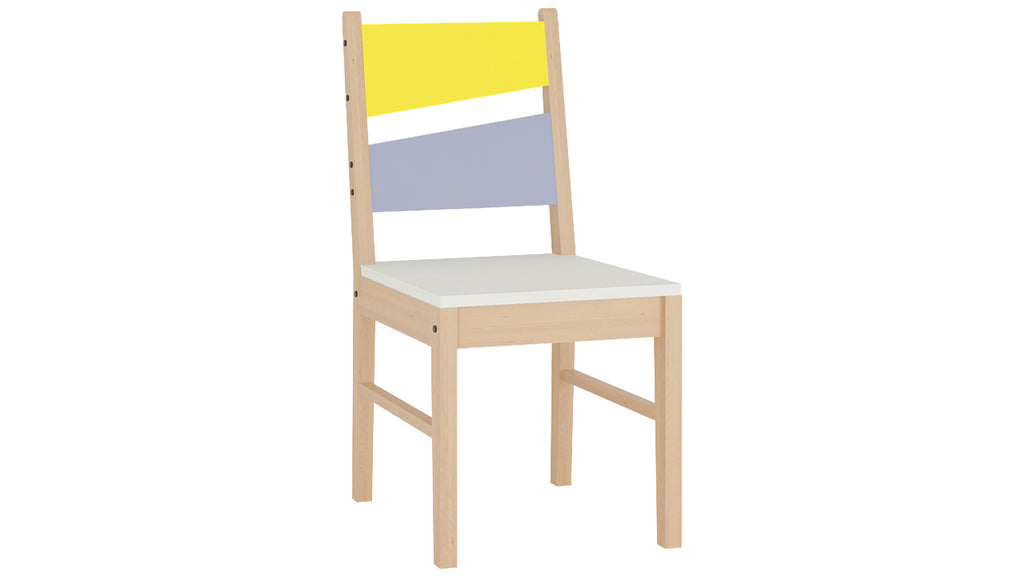 Adona Samara Solid Wood Study Chair with Dual-Colored Back