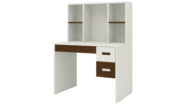 Adona Tiara Study Desk w/3 Drawers and Built-In Bookshelf
